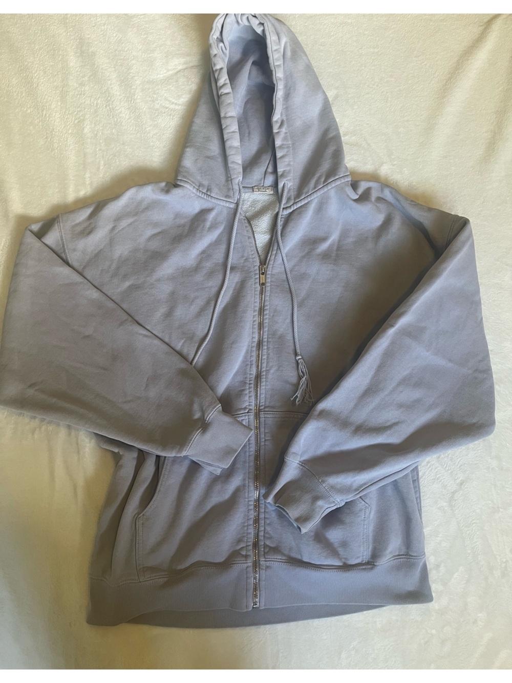 Brandy Melville Blue Zip-Up Hoodie Jacket